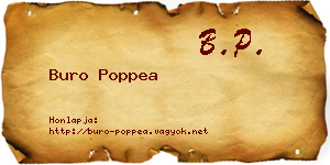 Buro Poppea névjegykártya